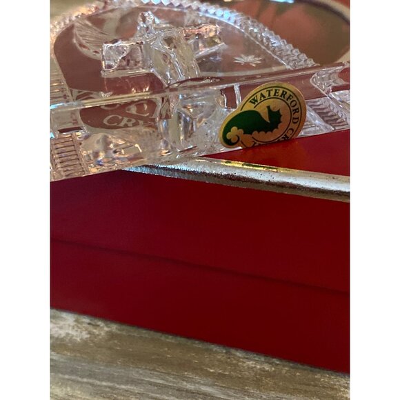 Vintage Waterford Crystal Ornament Lot – Nativity Arch, Ruby Angel, Christmas Tr - Picture 10 of 13